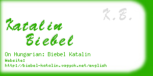 katalin biebel business card